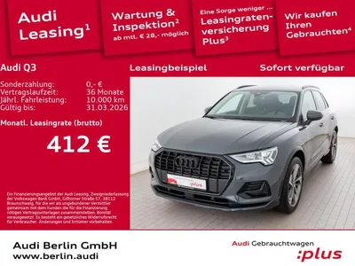 Audi Audi Q3 advanced 35 TFSI S tr. LED AHK VIRTUAL PDC NAVI im Auto Abo von LeasingMarkt.de