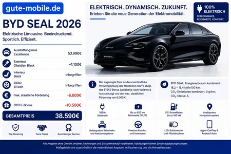 BYD BYD Seal Excellence im Leasing von Null-Leasing