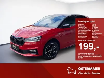 Skoda Skoda Fabia Monte Carlo 1.0TSI DSG.NAVI.FernA.ViCo.ACC.LED.SHZ.WSS/LKR-HEIZ.KESSY.SMARTLINK. im Auto Abo von LeasingMarkt.de