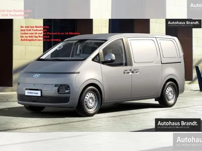 Hyundai Hyundai STARIA CARGO 🎯+ 84 kWh + 450km Reichweite + 800V Technik+ 1100kg Nutzlast + 2t  AHK Last ⚡️ im Leasing von LeasingMarkt.de