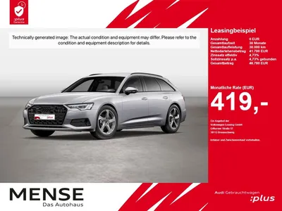 Audi Audi A6 Avant 45 TDI quattro S tronic advanced Matrix im Leasing von Null-Leasing