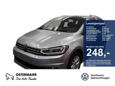 VW Volkswagen Touran HIGHLINE 2.0TDI 150PS DSG ACC.5J-G.AHK.ST im Leasing von Null-Leasing