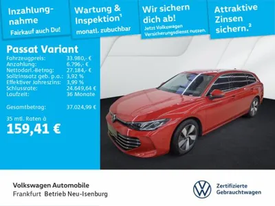 VW Volkswagen Passat Variant 2.0 TDI DSG Elegance DAB+ IQLight Navi EasyOpen&Close Sportpaket AreaView FrontAssist Travel im Auto Abo von LeasingMarkt.de