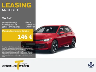 VW Volkswagen Golf 1.5 TSI LIFE ST.HEIZ LM18 360° HuD im Leasing von Null-Leasing