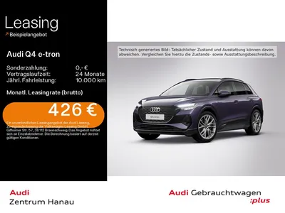 Audi Audi Q4 e-tron 45 S-LINE*NAVI-PLUS*LED*KAMERA*HUD*AHK im Auto Abo von Null-Leasing