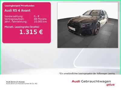 Audi Audi RS 4 Avant 2.9 TFSI qu. Matrix B&O Pano HuD 360° im Leasing von Null-Leasing