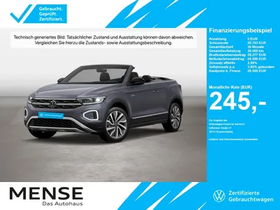 VW Volkswagen T-Roc Cabriolet 1.5 TSI DSG Style Goal CarPlay im Leasing von Null-Leasing