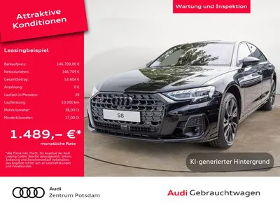 Audi Audi S8 TFSI MATRIX PANO STANDHZ TV B&O im Leasing von Null-Leasing