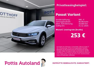 VW Volkswagen Passat Variant 2.0 TDI DSG 4M ALLTRACK AHK NAVI im Leasing von Null-Leasing
