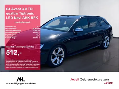 Audi Audi S4 Avant 3.0 TDI quattro Tiptronic LED Navi AHK im Leasing von Null-Leasing