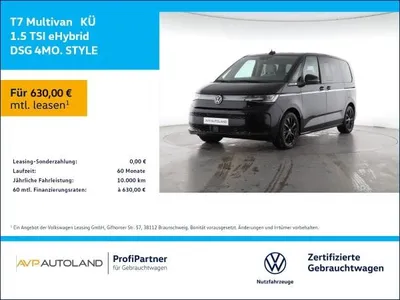 VW Volkswagen T7 Multivan KÜ 1.5 TSI eHybrid DSG 4MO. STYLE im Auto Abo von LeasingMarkt.de