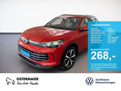 VW Volkswagen Tiguan ELEGANCE 2.0TDI 150PS DSG NP.67T.ACC.5JG. im Leasing von Null-Leasing