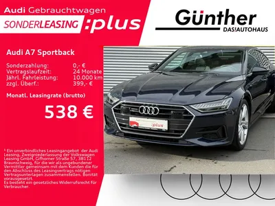 Audi Audi A7 Sportback 40 TDI QUATTRO S LINE+WINTERR+MATRI im Leasing von Null-Leasing