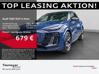 Audi Audi SQ6 e-tron Q EDT ONE PANO HuD BuO LUFT AKUSTIK L im Leasing von Null-Leasing