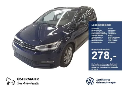 VW Volkswagen Touran HIGHLINE BLACK 2.0TDI 150PS DSG NP.67T.AH im Leasing von Null-Leasing