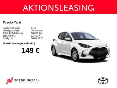 Toyota Toyota Yaris Hybrid Active + Business Paket |SHZ|KLIMA| im Leasing von Null-Leasing