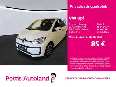 VW Volkswagen up! 1.0 MPI ACTIVE KAMERA KLIMA PDC LM15 im Leasing von Null-Leasing