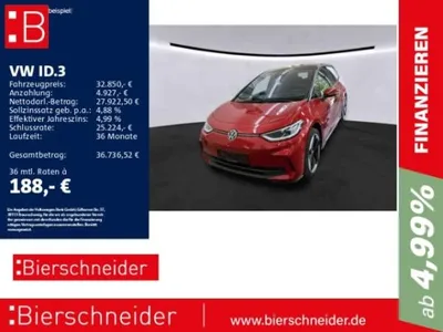 VW Volkswagen ID.3 Pro S 20 DCC MATRIX HuD 360 im Auto Abo von LeasingMarkt.de