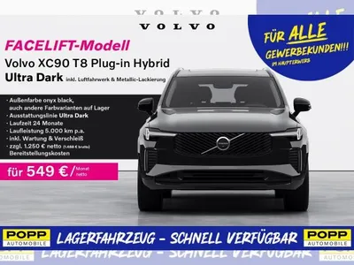 Volvo Volvo XC90 NEU Facelift - Ultra Dark T8 AWD Plug-in Hybrid Elektrisch/Benzin, im Auto Abo von LeasingMarkt.de