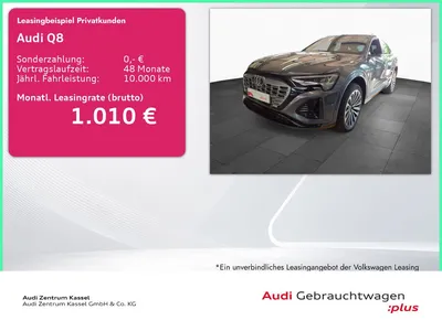 Audi Audi Q8 SB 55 e-tron quattro Matrix B&O Pano HuD 360° im Leasing von Null-Leasing