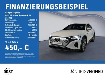 Audi Audi Q8 e-tron Sportback 50 quattro advanced HuD+PANO im Leasing von Null-Leasing