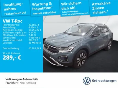 VW Volkswagen T-Roc 1.0 TSI Goal Navi Spurwechselassistent LED Heckleuchten Sitzheizung DAB+ im Leasing von LeasingMarkt.de