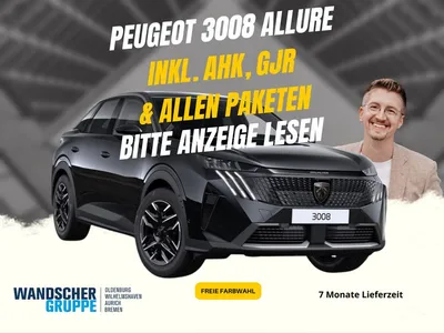 Peugeot Peugeot 3008 Hybrid 145 e-DSC6 Allure inkl. AHK I GJR I im Leasing von Null-Leasing