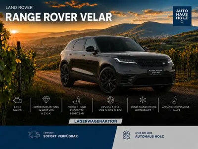 Land Rover Land Rover Range Rover Velar D200 S - FAHRASSISTENT - AHK - 20ZOLL BLACK - WINTERPAKET im Leasing von LeasingMarkt.de