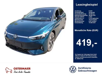 VW Volkswagen ID.7 GTX 340PS 4M NP.77T ACC.5J-G.WÄRMEPUMPE.AHK im Leasing von Null-Leasing