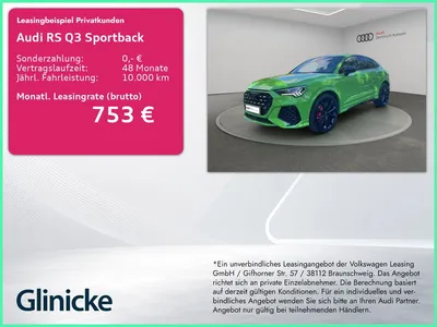 Audi Audi RS Q3 Sportback 2.5 TFSI qu. Matrix SONOS Kamera im Leasing von Null-Leasing