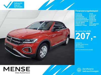 VW Volkswagen T-Roc Cabriolet 1.5 TSI DSG Style Goal CarPlay im Leasing von Null-Leasing