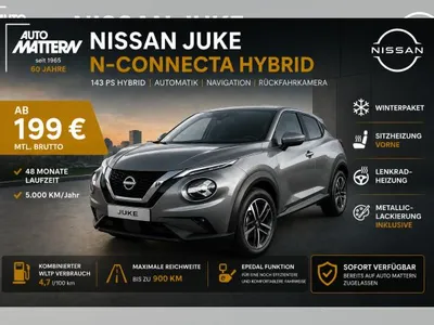 Nissan Nissan Juke N-Connecta Hybrid | Winterpaket | Navigation | Sitzheizung | Lenkradheizung | Rückfahrkamera im Leasing von LeasingMarkt.de