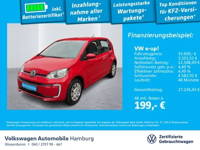 VW Volkswagen e-up LED DAB Klima im Auto Abo von Null-Leasing