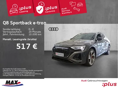 Audi AUDI Q8 Sportback e-tron 55 S-LINE QUATT LED+AHK+PANO im Auto Abo von Null-Leasing