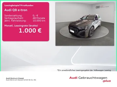 Audi Audi Q8 e-tron 55 qu. S line Matrix B&O Pano HUD AHK im Leasing von Null-Leasing
