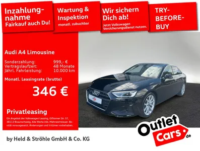 Audi Audi A4 Limousine 50 TDI qu 18 AHK LED NAVI SD STANDH im Leasing von Null-Leasing