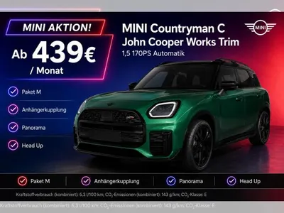 MINI MINI Countryman C John Cooper Works Trim AHK|Pano|PaketM|HUD|H&K im Leasing von LeasingMarkt.de
