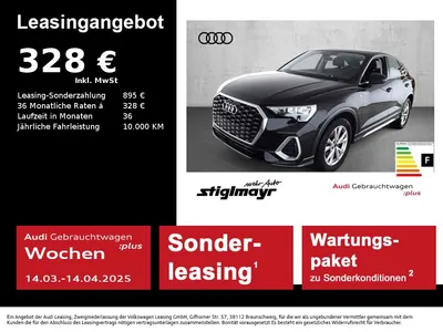 Audi AUDI Q3 Sportback S line 35 TFSI ACC+KAMERA+NAVI+VC im Auto Abo von Null-Leasing