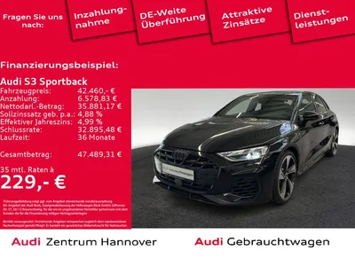 Audi Audi S3 Sportback 2.0 TFSI Kamera ACC Navi LED Teille im Auto Abo von Mobile.de