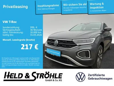 VW Volkswagen T-Roc GOAL 2.0 TDI DSG LED+ NAV AHK KAM TRAVEL im Auto Abo von LeasingMarkt.de