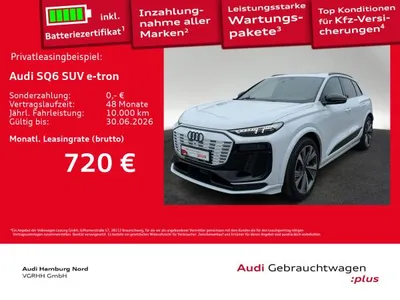 Audi Audi SQ6 e-tron SQ6 SUV e-tron TechPro Akustik Panorama Navi ACC im Leasing von LeasingMarkt.de