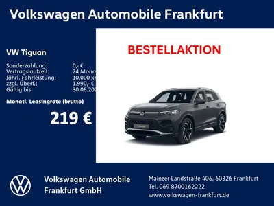 VW Volkswagen Tiguan R-Line 1,5 l eTSI OPF 110 kW (150 PS) 7-G im Leasing von Null-Leasing
