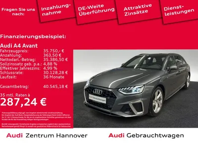 Audi Audi A4 Avant S line 40 TFSI Pano Kamera Navi virtual im Auto Abo von Null-Leasing