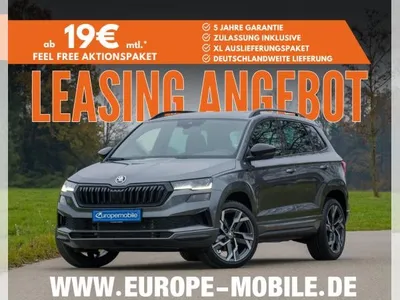 Skoda Skoda Karoq SPORTLINE 2026 1.5 TSI 110 kW DSG (UVP 52.160€/KW14/26) NAV/PANO/TRAVEL/CANTON/AHK/MATRIX/UVM. im Auto Abo von LeasingMarkt.de