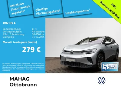 VW Volkswagen ID.4 Pure WärmePu NaviPro IQ.Light HarmanKardon im Auto Abo von Null-Leasing
