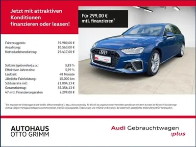 Audi Audi A4 Avant 35 TFSI S line KLIMA LED NAVI LEDER im Auto Abo von LeasingMarkt.de
