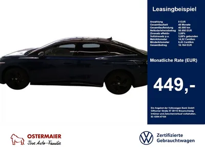 VW Volkswagen ID.7 GTX 340PS 4M NP.81T ACC.5J-G.WÄRMEPUMPE.AHK im Leasing von Null-Leasing