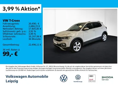 VW Volkswagen T-Cross 1.0 TSI Style *ACC*DSG*Navi*Einparkhilfe im Leasing von LeasingMarkt.de