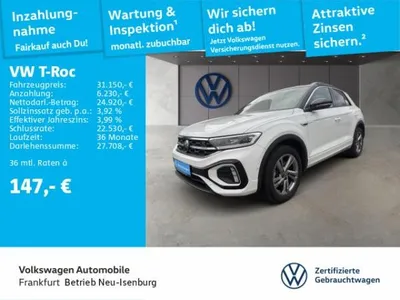 VW Volkswagen T-Roc 2.0 TDI DSG R-Line Navi LED Heckleuchten Sitzheizung Leichtmetallfelgen im Auto Abo von LeasingMarkt.de