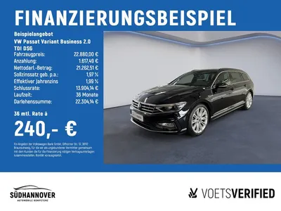VW Volkswagen Passat Variant Business 2.0 TDI DSG RearView+MAT im Leasing von Null-Leasing